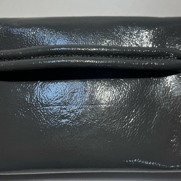 HOBO International Gray Patent Leather Clutch wallet w/ coin purse Sample Item - Picture 8 of 16